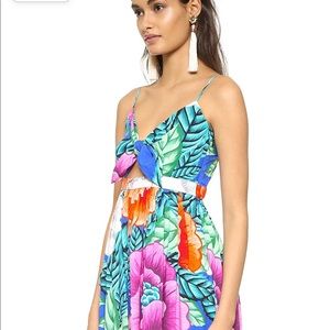 Mara Hoffman Floral Tie Front Midi Dress 0